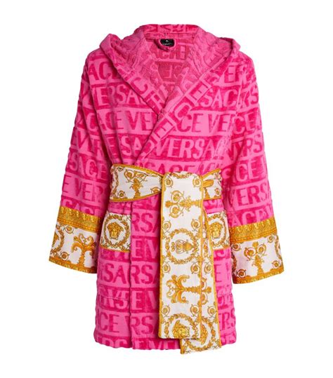 versace bathrobe baroque|Versace hooded bathrobe.